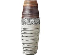 CLSDRZC Vase Ceramic Flower Tall Floor Stripe Large Floor For Home Deocr, Living Room(23.5x80cm)