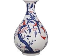CLSDRZC Vase Tabletop Ceramic Vase Blue and White Porcelain Ancient Palace Furnishing Vase Ornaments Art Crafts Home Decor