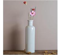 CLSDRZC Vase Tabletop Flower Vase White Ceramic Vases Vintage Flowers Green Plants Aquatic Set Small Vases Single Dry Flower Flower Arrangement Ceramic Decor(12.5cm)