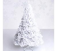 CLSDRZC White Artificial Christmas Tree Unlit, PVC Flame Resistant Xmas Tree,Spruce Christmas Tree Foldable Stand Pine Christmas Tree The New