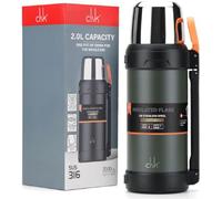 CLSK9° Flask for Hot Drink, 2L Thermo Flasks, 24hrs Hot|Cold, Superior 316 Stainless Steel, Triple-Wall Insulated with Copper Lining, Hot Water Thermal Flask, 100% Leak-Proof, BPA-Free