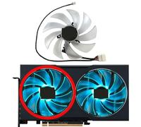 CLSOZAW Laptop parts For POWERCOLOR for Radeon RX6600 6600XT 6650XT for Hellhound Graphics Card Replacement Fan FD10015H12D(Left fan)