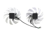 CLSOZAW Laptop parts For POWERCOLOR for Radeon RX6600 6600XT 6650XT Red Devil Graphics Card Replacement Fan(Silver)