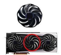 CLSOZAW Laptop parts For SAPPHIRE for Radeon RX6800 6800XT 6900XT for NITRO Graphics Card Replacement Fan FDC10U12D9-C(Middle fan)