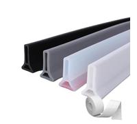 CLSQLXYJZC Water Dam for Sink Shower, Collapsible Water Stopper Barrier with Caulk Tape, Silicone Water Retaining Strip, Wet Room Floor Barrier, Bathroom Water Dam (Color : Clear, Size : 100CM)