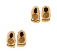 CLSSLVVBN 2 Set of Slip Into Comfort Monster Adventure Slippers For Relaxing And Warm Evening Skin Friendly Polyester Hobbits Foot Slippers apricot free size, apricot free size, 2Set