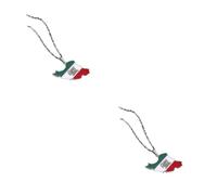 CLSSLVVBN 2 Set of Versatile Necklace With Iran Map Flag Pendant For All Occasions Environmentally Friendly. Stainless Steel Necklaces steel color, steel color 2Set