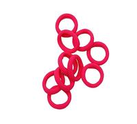 CLSSLVVBN 20 Pieces Hair Band High Elasticity Stretchy Ornaments Adjustable Decorative Ponytail Holder Girls Styling Accessories, Fluorescent Rose Red