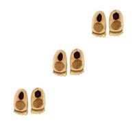 CLSSLVVBN 3 Set of Slip Into Comfort Monster Adventure Slippers For Relaxing And Warm Evening Skin Friendly Polyester Hobbits Foot Slippers apricot free size, apricot free size, 3Set
