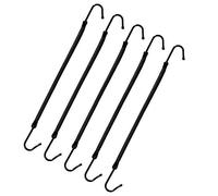 CLSSLVVBN 5 Pieces Elastic Hook Hair Tie Styling Ponytail Holder Lightweight Retro Fashion Hair Cord Bungee Bands Smooth Surface, Black