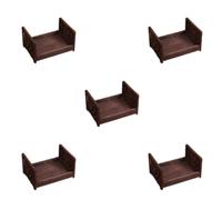 CLSSLVVBN 5 Set of Timeless Classic Newborn Photography Wooden Bed For Unforgettable Moments Memorable Precious Baby Photography Wooden Bed coffee, coffee 5Set