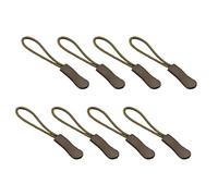 CLSSLVVBN 8 Pieces Zipper Pull Puller Lightweight Rope Tag Fixer Multi-Purpose Replacement Buckle Bags Suitcase Accessories Textiles, Brown
