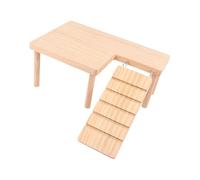CLSSLVVBN Chew Resistant Wooden Hamster Platforms Small Animal Climbing Platforms Pets Playground Environment Hamster Guinea Pig With Ladder Is Suitable For Small Animals Such As Mice, Wood, Right