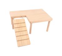 CLSSLVVBN Chew Resistant Wooden Hamster Platforms Small Animal Climbing Platforms Pets Playground Environment Hamster Guinea Pig With Ladder Is Suitable For Small Animals Such As Mice, Wood, Left