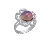 CLSSLVVBN Color Change Ring Sunflowers Mood Ring Emotion Zinc Alloy Adjustable Open Reflects Mood And Temperature Unique Concept While When Are Sad Hope To Someone Elses Understanding