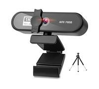 CLSSLVVBN Computer Webcam Autofocus USB Meeting Conference PC Camera Replacement Web Cam Camcorder Live Streaming Video Call, Black, 1K