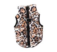 CLSSLVVBN Dress Small Dog Or Cat In Style Padded Winter Clothing Suitable Size Polyester Small Dog And Cat Padded Winter Clothing, Leopard print, S