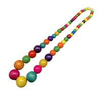 CLSSLVVBN Durable Long Choker Necklace Made Friendly Wood Lightweight Jewelry Must Have Wooden Beaded Choker Necklace Wedding Anniversary New Year Handmade With Wood Bead Charms Birthday