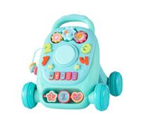 CLSSLVVBN Educational Push Along Walk Sit Stand Learning Toy Kids Music Entertainment Engaging Features for Infant Learning Push Baby Walking Musics Educational Activities, Green, 17.5x18x21cm
