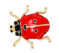 CLSSLVVBN Fashionable Retro Costume Pins Enamel Ladybird Brooch Shining Jewelry Beautiful Accessory For Women Girls Vintage Rhinestone Brooch Ladybird Pin