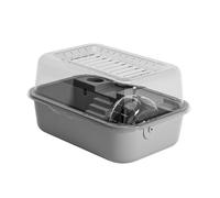 CLSSLVVBN Hamster Habitat With Water Bottle And Spacious Provides Environment For Fun And Easy Maintenance Providing Ample Room For Activities Preventing Stuffiness, grey, 34x25x18.5cm