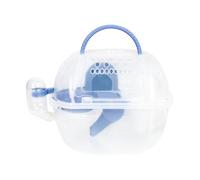 CLSSLVVBN Hamster Travel Carrier Cage Mice Friendly Spacious Container For Outdoor Adventures And Comfortably Sized Travel Guinea Pig Cage Pet Outgoing Traveling Habitat, Blue, 29x20cm