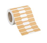 CLSSLVVBN Jewelry Tags Price Tags Stickers High Sticking Ability Ensures Secure Attachment On Rings Bracelets Necklaces Jewelry Price Stickers Blank 500 Labels, Light Brown, 6x1.2cm