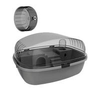 CLSSLVVBN Large Hamster Cage Habitat Cage Portable Promotes Healthy Habits With Ventilation And Ample Space For Beloved Pets Ventilation Exercise Playing House Transparent, Gray, 35.5x27.5x20cm