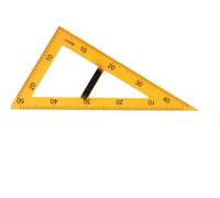 CLSSLVVBN Math Geometry Equipment Math Geometry Ruler Made to Engage Students with Clear Large Numbers in Classroom Settings Drawing Tool Big Size Teacher Aids, Yellow, 60 Degree Triangle