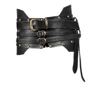 CLSSLVVBN Medieval Belt with Unique Vintage Style Game Parties Although Durable and Adjustable to Fit Most Adults Comfortably Cosplay Costume Knights Dress Belt Jeans Jumpsuit, Black