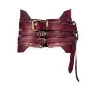 CLSSLVVBN Medieval Belt with Unique Vintage Style Game Parties Although Durable and Adjustable to Fit Most Adults Comfortably Cosplay Costume Knights Dress Belt Jeans Jumpsuit, Rose Red