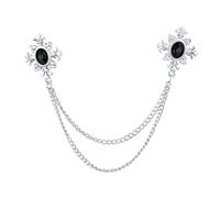 CLSSLVVBN Men Brooch Versatile Rhinestone Brooch For Men Lapel Pin Badge Dynamic Jewelry Hanging Chains Brooches Tassel Breastpin Suit Pin Badge With Chain