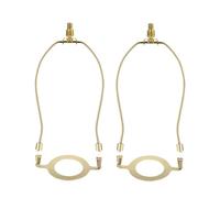 CLSSLVVBN Metal Lamp Harp With Ball Finial And Saddle Holder For E26 Bedside Desk Table Floor Lampshade Installation Lampshade Brackets Table Floor Light Fitting Harp, Gold, 20.3cm