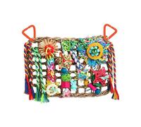 CLSSLVVBN Mini Activity Edible Macaws Cage Engaging Toy Functionality To Budgies Happy And Active For Hours Lovebird Bird Foraging Wall Toy Woven Climbing