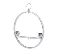 CLSSLVVBN Parrot Play Stand Stainless Parrot Perch Bird Tabletop Training Stand With Biting Resistance Comfortable Space For Playtime Stations Birds Cage Play Toy, Silver Bowl, Dia 36.5cm