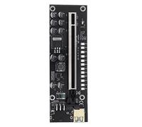 CLSSLVVBN PCI-E 4 Holes LED Video Card Expansion 8 Solid-state Capacitors Extender Copper Wire Adapter with Fixing Buckle for Mining, No.01