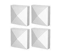 CLSSLVVBN Pyramid Post Caps Covers Milk Box Posts Sun Fencing Railing Post Protective Durable PVC Waterproof 4 Pack Included Outdoor Cover Replacement Decking Waterproof