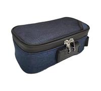 CLSSLVVBN Secure Smell Proof Bag with Premium Features Organized Storage Compartments for Heavy Duty Travel Uses Lock Storage Case for Travel Containers, Dark Blue, 21x11x8cm
