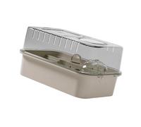 CLSSLVVBN Spacious Hamster Cage With Transparent Acrylic Openable Top Allows Hamsters To Play And Exercise Freely Large Hamster Cage Habitat Acrylic Portable, white, 46x30x25cm