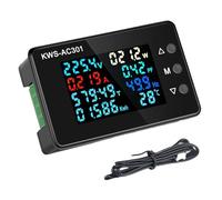 CLSSLVVBN Split Wiring Elericity Meter With Clear Easy To Read Display For Voltage Current Power And Energy Measurements Voltmeter Ammeter Digital Voltage Current Power