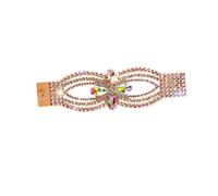 CLSSLVVBN Stylish Belly Dance Bracelet For Women Dancing Props Rhinestone Wristlet Accessories Easy To Attract Attention Wrist Cuffs Dance Costume Accessories Lady Girls