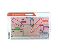 CLSSLVVBN UK ECG Pocket Card Rich In Information Quick Reference Portable And Durable Anywhere Acrylic Ecg Pocket Card Uk Ecg Card, B