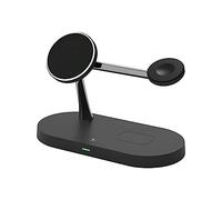 CLSSLVVBN Wireless Fast Charging Dock Station Headset Charger Touch Control with Night Light Portable Bedside Stand Pad Office, Black