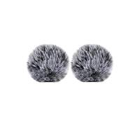 CLSSLVVBN Wireless Lavaliers Microphone Clear Voice Portable Easy To ABS With Battery Lapel Microphone Wireless Phone, Windproof hairball, A pair