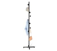 CLSYO Coat Rack Stand With 8 Hooks Metal Coat Hanger Freestanding Entryway,Hallway, Bedroom, Office for Hanging Clothes, Jacket, Hats, Bags(Black)