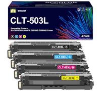 CLT-503L Toner Cartridge High Yield Compatible CLT503L CLT-K503L CLT-C503L CLT-M503L CLT-Y503L Toner Cartridge Replacement for Samsung ProXpress SL-C3010DW C3060FW C3010ND C3060ND Printer