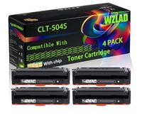 CLT-504S Compatible for Samsung Toner Cartridge with Chip Xpress SL-C1810W SL-C1810WSL Printers (4 Pack Black)