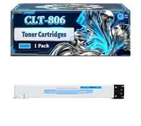 CLT-806 Toner Cartridges Compatible for Samsung MultiXpress SL-X7400 SL-X7500 SL-X7600 Printers, With Chip Large Capacity 55000 Pages (1 Pack Cyan)
