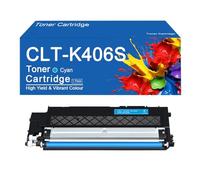 CLT-K406S Toner Cartridges with Chip Replacement for Samsung CLP-360 362 36 364 365 365W 366W 367W 368 Printers, High Yield 1500 Pages,K406S-C
