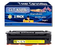 CLT-K503L Toner Cartridges Compatible for Samsung ProXpress C3010ND C3060FR C3060ND Printers, High-Definition Printing Effect with Chip, 9000 Pages (1 Pack Yellow)